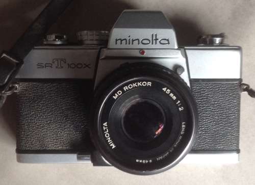 Vintage Minolta SRT 100x SLR camera - working