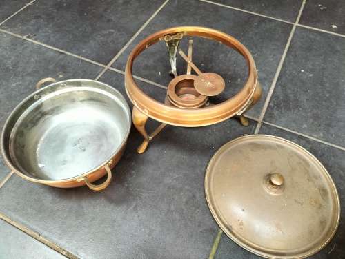 Vintage fundu pot (brass/copper)