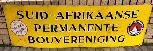 Vintage SA Permanente Bouvereniging sign