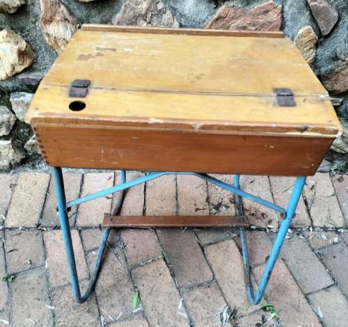 Vintage school desk (light - stands 76cm high)