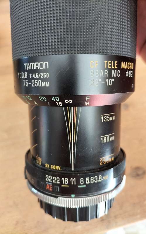 Tamron lens. 75 - 250. Bayonet fit