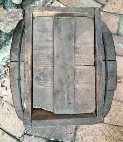 Antique wooden butter churn