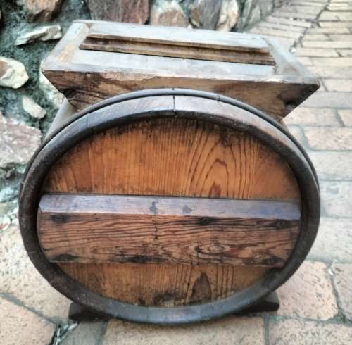 Antique wooden butter churn