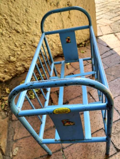 Vintage collectable doll metal cot