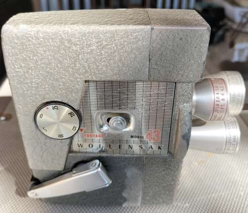 Vintage three lens 8mm movie camera - Wollensack (MD9)
