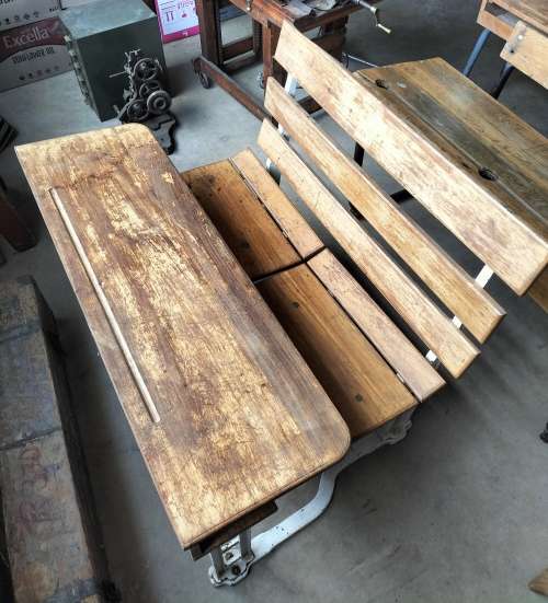 Vintage primary school desk - made in Cape Town (COLLECTION BOKSBURG ONLY)