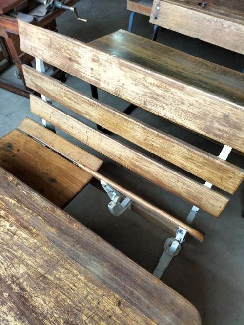 Vintage primary school desk - made in Cape Town (COLLECTION BOKSBURG ONLY)