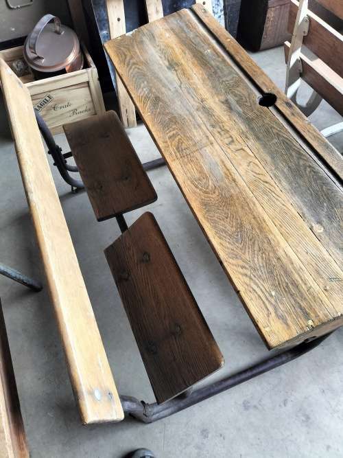 Vintage primary school desk (COLLECTION BOKSBURG ONLY)