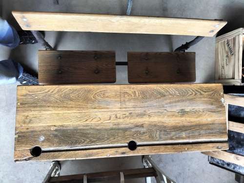 Vintage primary school desk (COLLECTION BOKSBURG ONLY)