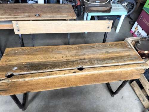 Vintage primary school desk (COLLECTION BOKSBURG ONLY)