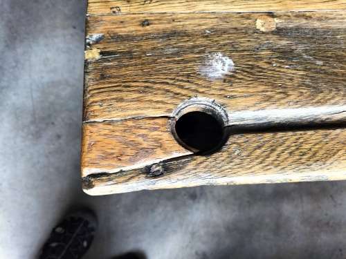 Vintage primary school desk (COLLECTION BOKSBURG ONLY)