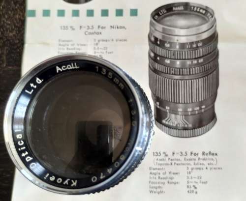 Acall telephoto lens 135mm