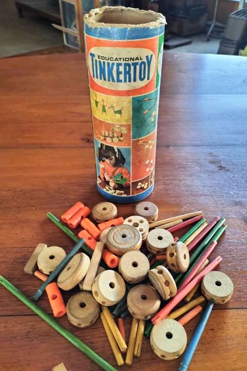 Vintage Tinkertoy (Little designer No 126) - Incomplete