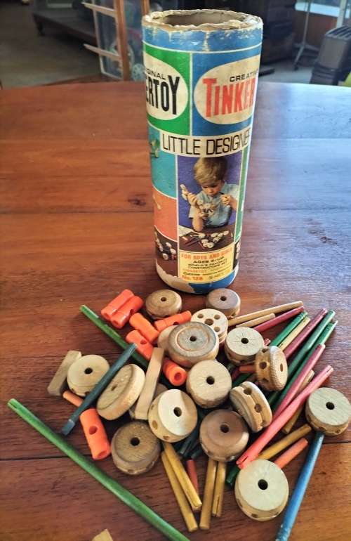 Vintage Tinkertoy (Little designer No 126) - Incomplete