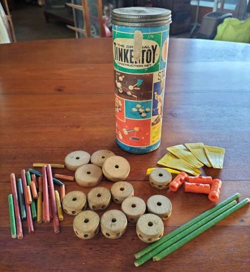 Vintage Tinkertoy (Starter No 116) - Incomplete