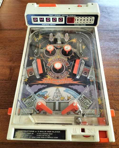 Small vintage Atomic Arcade Pin Ball (Untested)