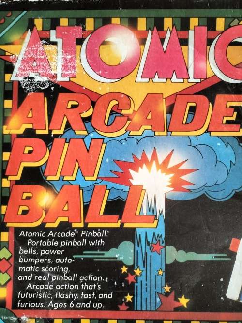 Small vintage Atomic Arcade Pin Ball (Untested)