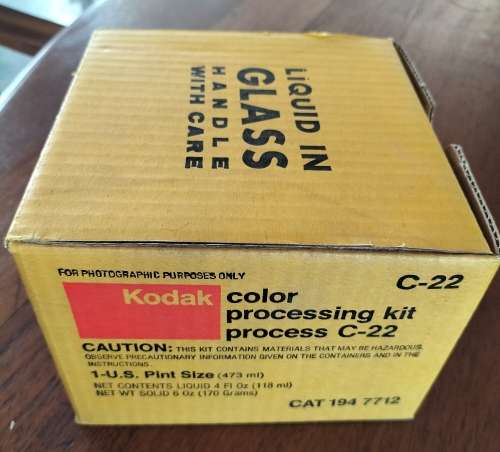 Unused Kodak processing kit in original box