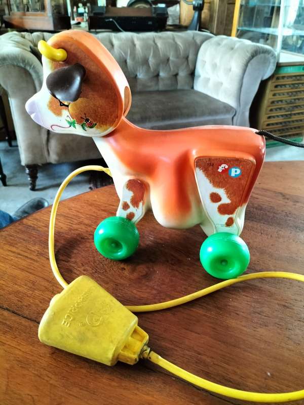 Vintage Fisher Price Cow (1972) - functional