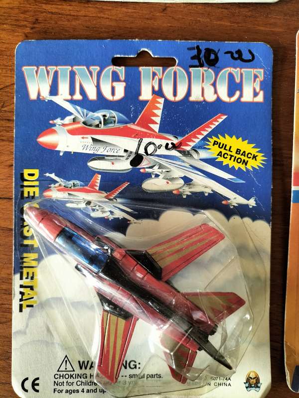 Old new stock - unopened diecast pull back action aircraft (X6)