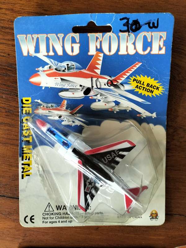 Old new stock - unopened diecast pull back action aircraft (X6)