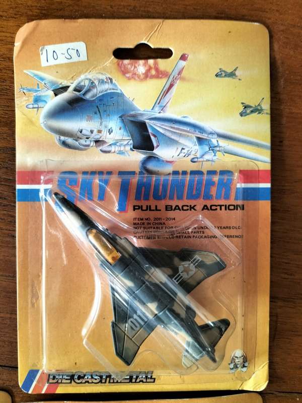 Old new stock - unopened diecast pull back action aircraft (X6)