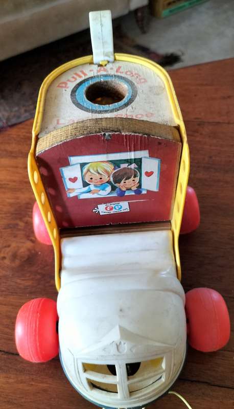 Vintage Fisher Price Pull Along Lacing Shoe (1970)