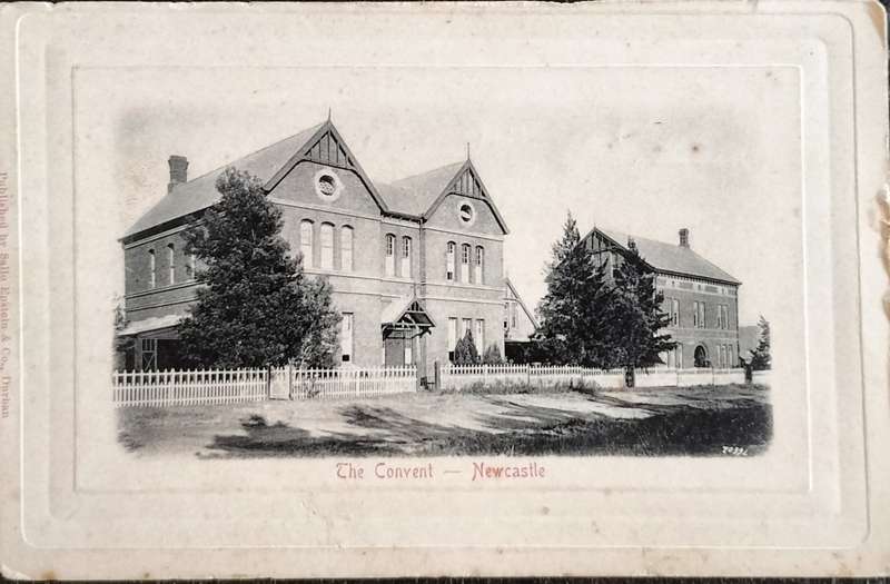 Vintage post card - Newcastle South Africa - showing Convent