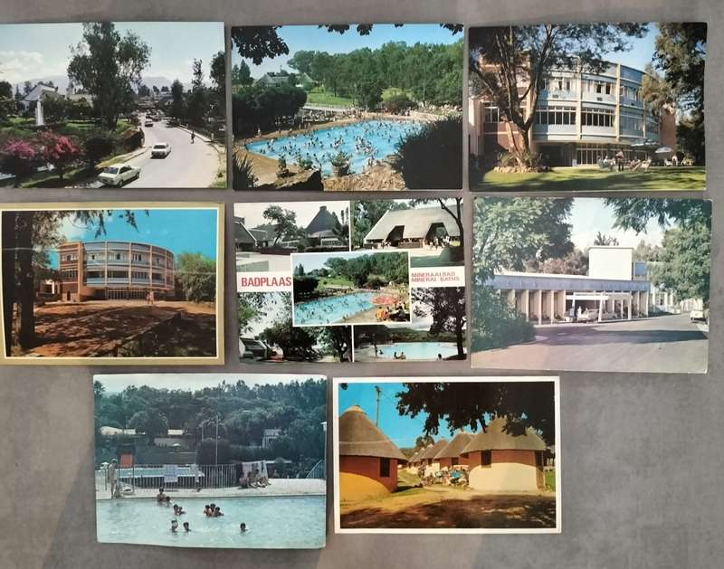 Vintage picture postcards - Badplaas (X7) - mid 70s