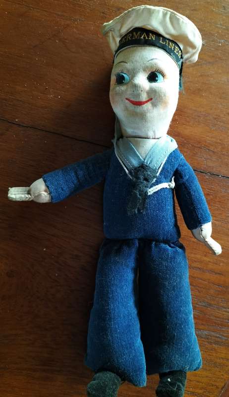 Vintage Union Castle souvenir sailor doll (5)