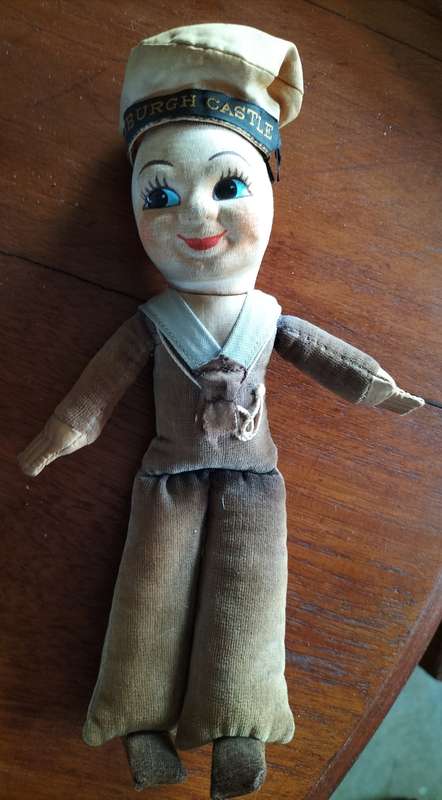Vintage Union Castle souvenir sailor doll (6)