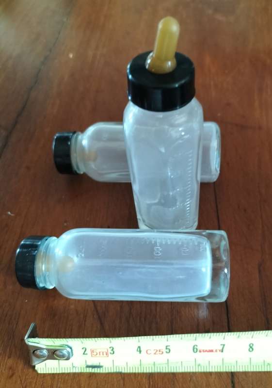Vintage doll glass bottles (x 3) - for the doll  collector