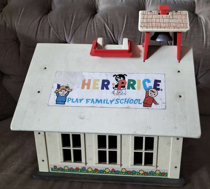 Vintage Fisher Price Toy - Play family School