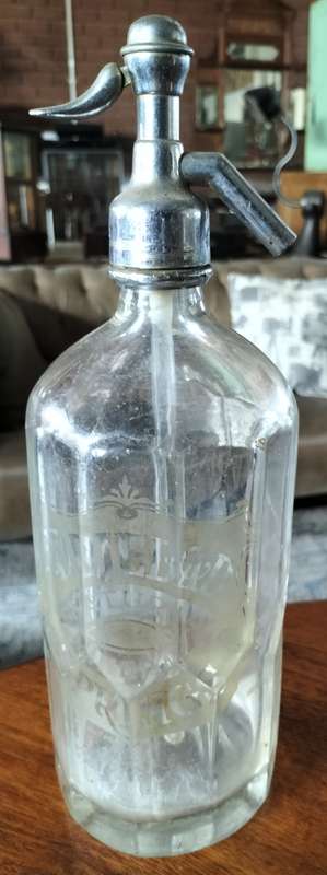 Vintage ribbed glass Syphon / Siphon - Springs (Driebad)