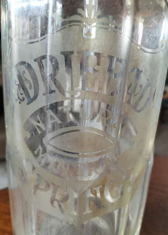 Vintage ribbed glass Syphon / Siphon - Springs (Driebad)