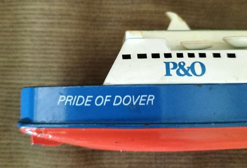 Vintage metal toy / souvenir ship
