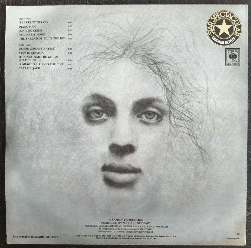Vintage LP / Vinyl - Billy Joel - Piano man