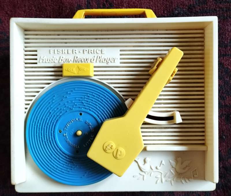 Vintage Fisher Price Record Player (works - all records included)