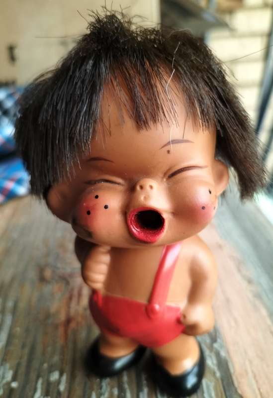 Little vintage rubber Japanese made doll