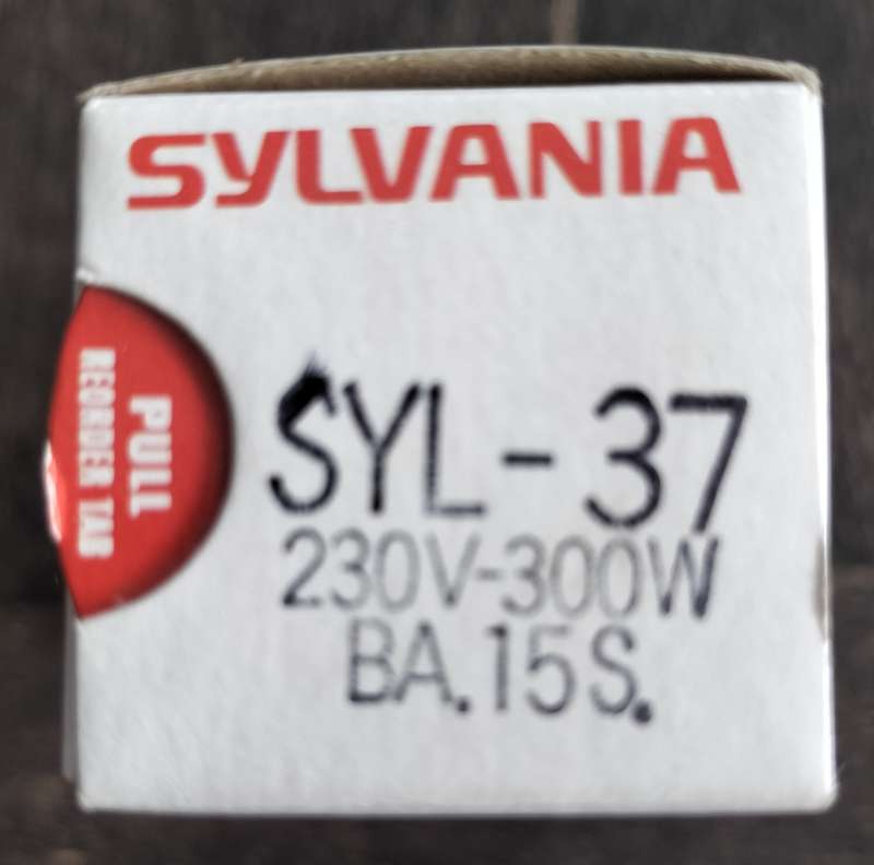 New old stock - Sylvania Projector Lamp (Blue top)