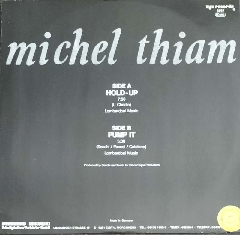 Vintage MAXI LP / Vinyl: Michel Thiam - Hold up / Pump it