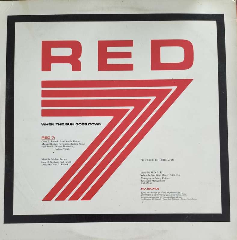 Vintage Promotional Maxi LP / Vinyl: Red 7 - When the sun goes down