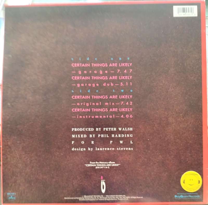 KTP - Certain Things are Likely - 12` Single(Vintage Vinyl / LP)
