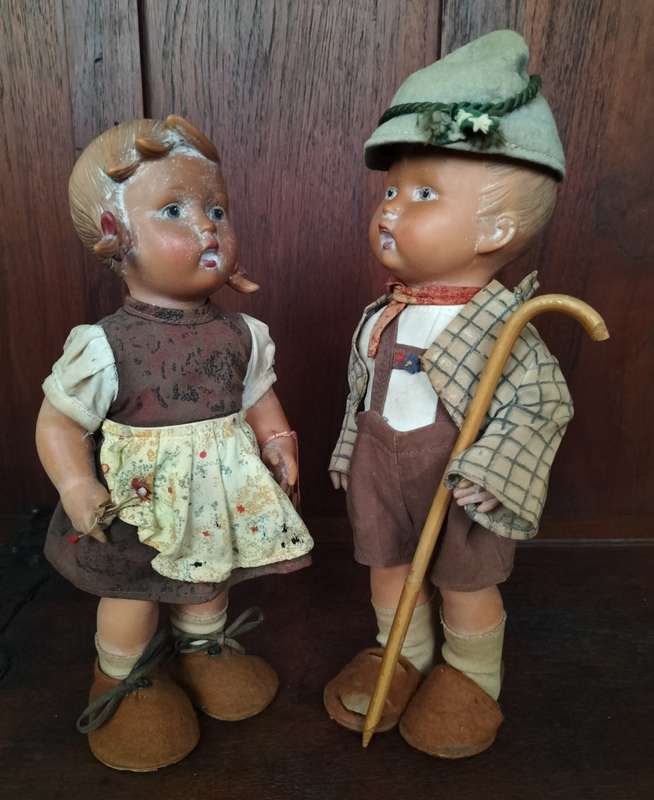 Vintage Hansel and Gretel dolls (Hummel)