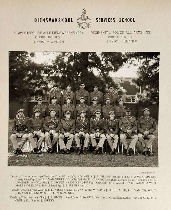 Military photograph - Regimental Police (1971)