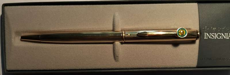 Gold plated Parker pen - Issued to FNB staff 1994