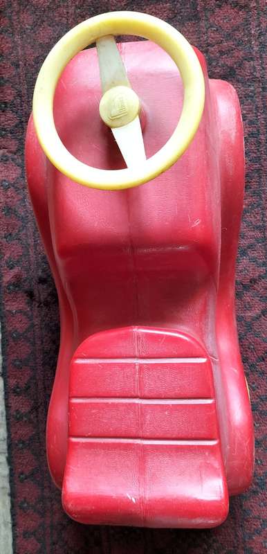 Vintage plastic push scooter