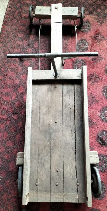 Sturdy wooden soap box cart (kaskar)