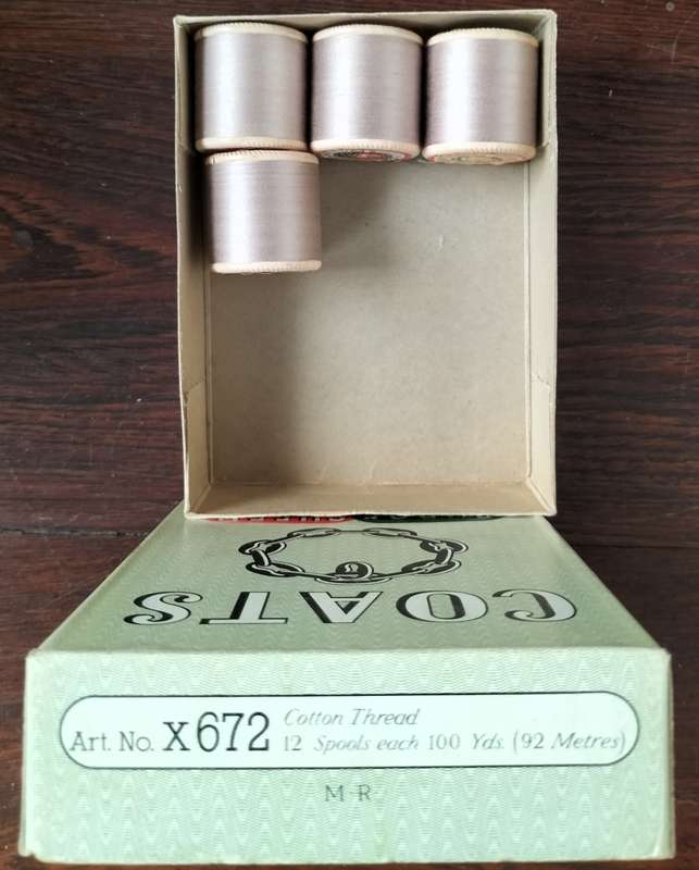 Vintage boxed Cotton thread / Coats Super Sheen (x 4))