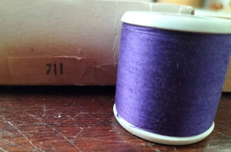 Vintage boxed Cotton thread / Coats Super Sheen (Purple x 5)